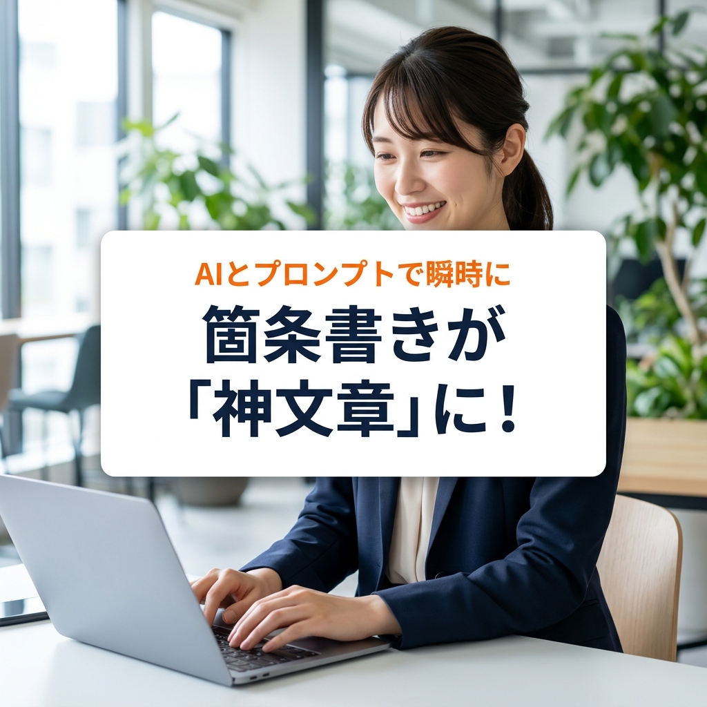 伝えたいのに書けない…言いたいことを「箇条書き」と「背景」にして渡すとAIが綺麗に文章化してくれるプロンプト術
